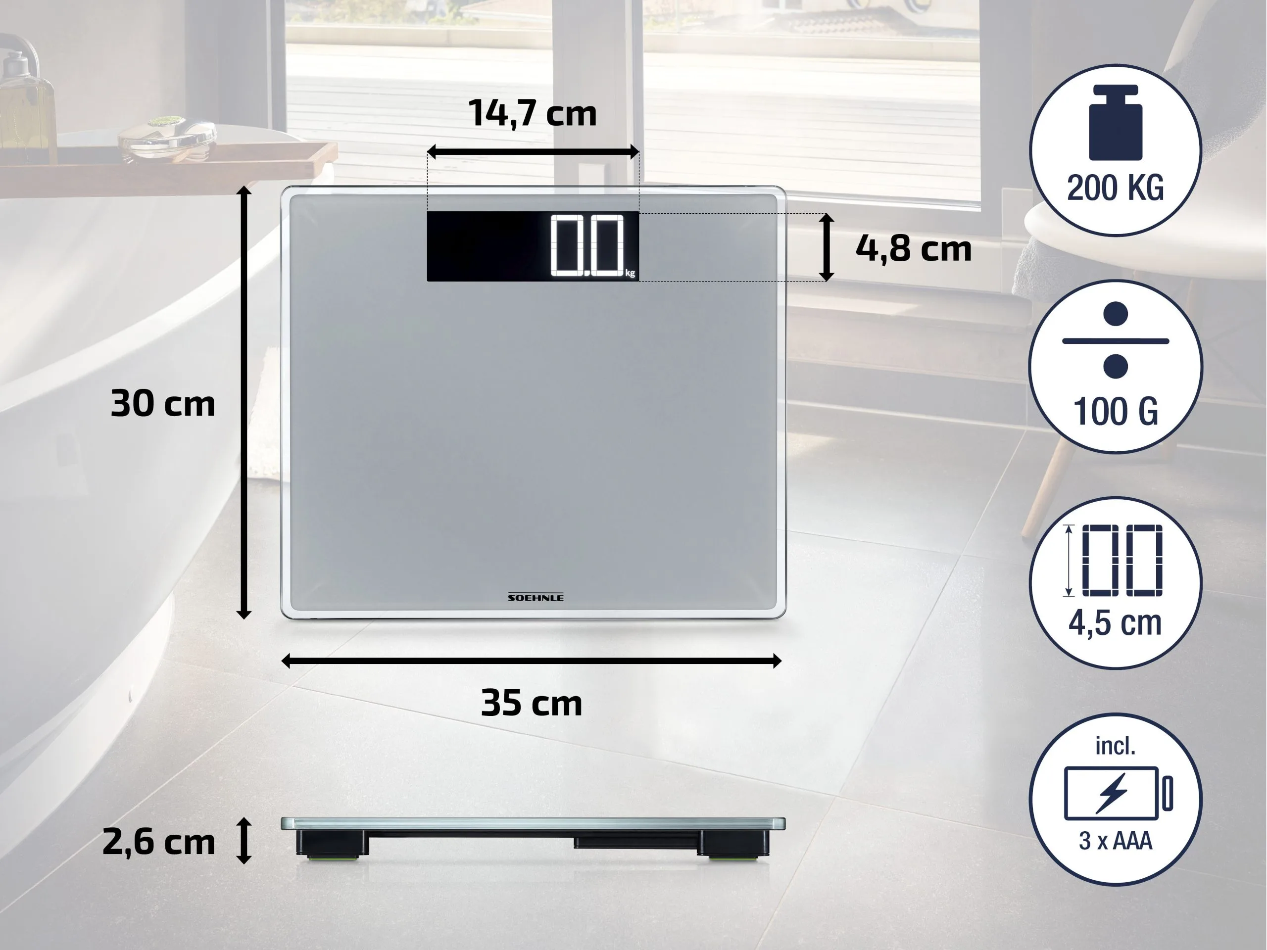 Soehnle Style Sense Comfort 600 Personvægt 8 Soehnle Style Sense Comfort 600 Personvægt - Billede 6