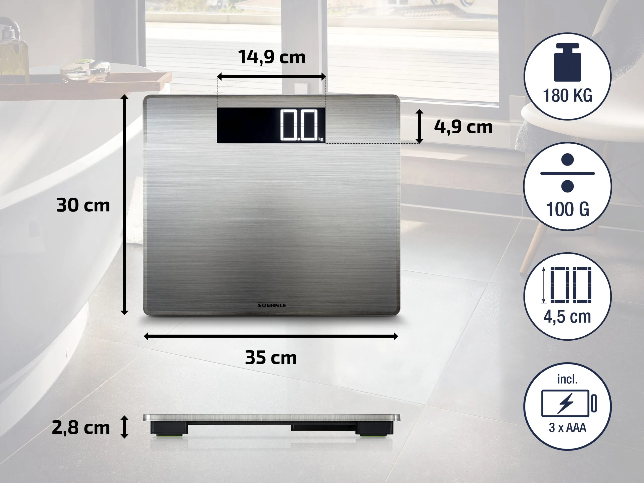 Soehnle Style Sense Safe 300 Personvægt 8 Soehnle Style Sense Safe 300 Personvægt - Billede 6