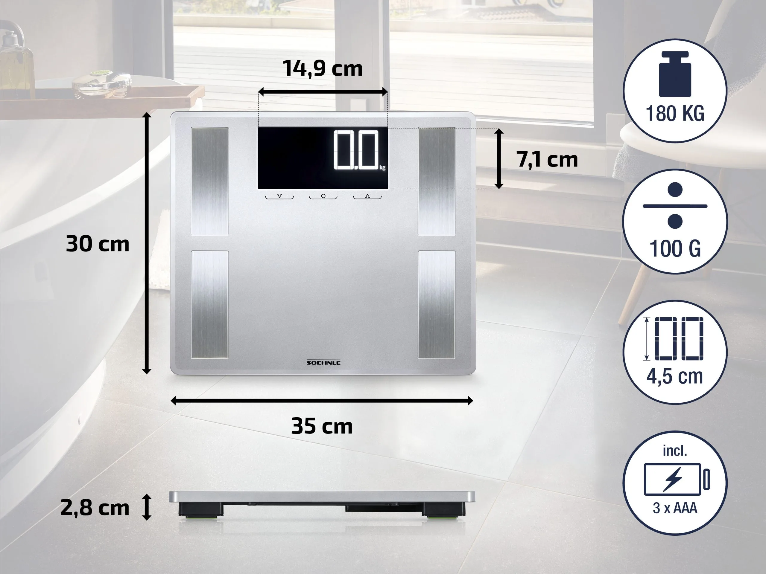 Soehnle Shape Sense Profi 200 Kropsanalysevægt 7 Soehnle Shape Sense Profi 200 Kropsanalysevægt - Billede 5